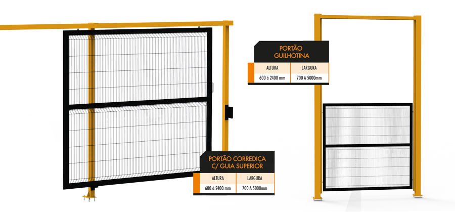PORTÃO CORREDIÇA COM GUIA SUPERIOR /  PORTÃO GUILHOTINA